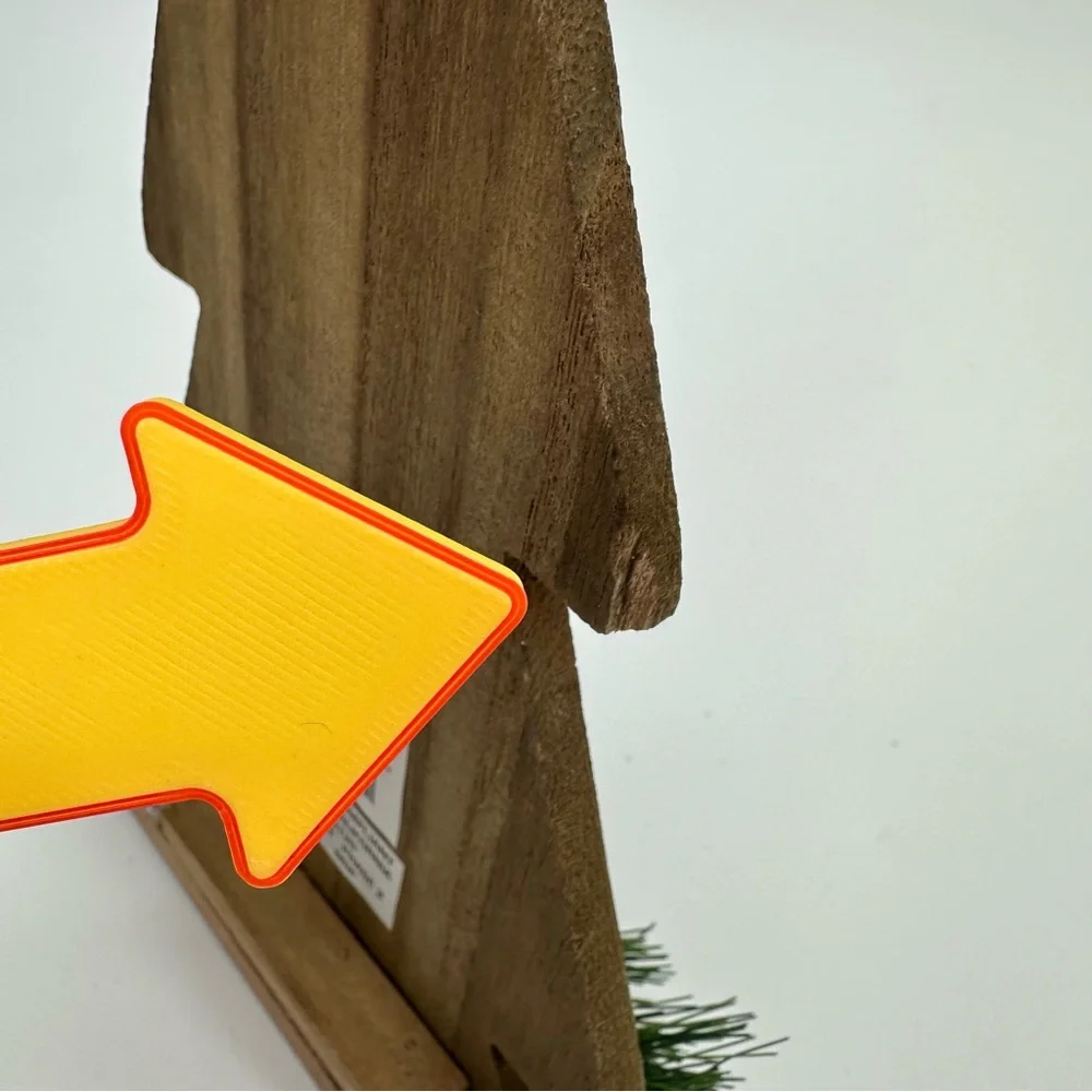 Rustic Wooden Christmas Tree Tabletop Decor Green Holiday Decoration READ
